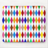 Farbenfrohes Harlekin-Diamanten-Design Weiß Mousepad (Vorne)
