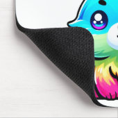 Farbenfrohes Häschen auf Mausmatte Mousepad (Ecke)