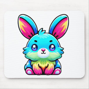 Farbenfrohes Häschen auf Mausmatte Mousepad