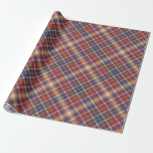 Farbenfrohes Herbst- und Winter-Farben-Streifenmus Geschenkpapier
