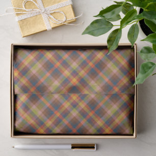 Farbenfrohes Herbst- und Winter-Streifenmuster Seidenpapier