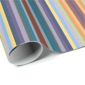 Farbenfrohes Herbst-Winter-Farbstreifen-Muster Geschenkpapier (Rolleneckpunkt)