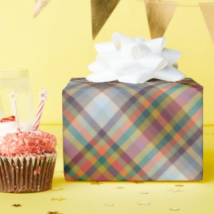 Farbenfrohes Herbst-Winter-Farbstreifen-Muster Geschenkpapier