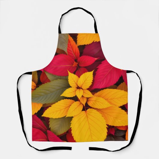 Farbenfrohes Herbstlaub Botanisches Design Schürze (Vorderseite)