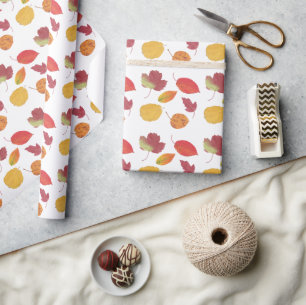 Farbenfrohes Herbstlaub-Muster / Herbstlaub Geschenkpapier