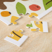 Farbenfrohes Herbstlaub- und Eichelmuster Puzzle (Seite)