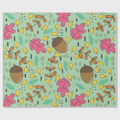 Farbenfrohes Herbstlaubmuster Geschenkpapier (Flach)