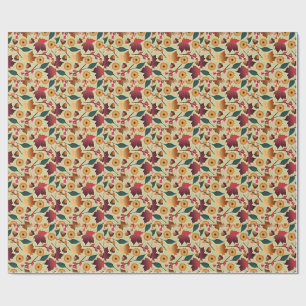 Farbenfrohes Herbstmuster Geschenkpapier