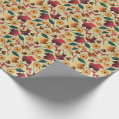 Farbenfrohes Herbstmuster Geschenkpapier (Ecke)