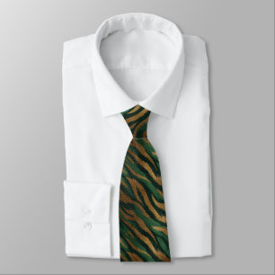 Farbenfrohes Herrenaccessoire Tigerprint Krawatte