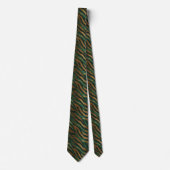Farbenfrohes Herrenaccessoire Tigerprint Krawatte (Vorderseite)