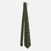 Farbenfrohes Herrenaccessoire Tigerprint Krawatte (Rückseite)