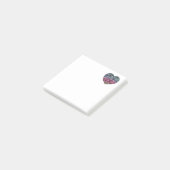 Farbenfrohes Herz-Motiv Post-it Klebezettel (angewinkelt)