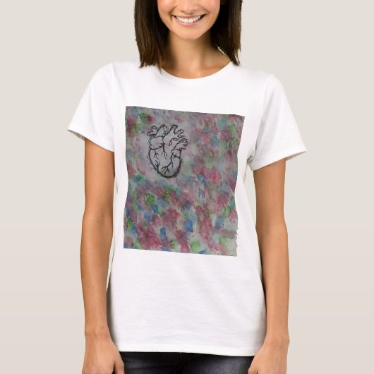 Farbenfrohes Herz., T-Shirt (Vorderseite)