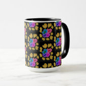 Farbenfrohes Herzdesign Tasse (VorderseiteRechts)