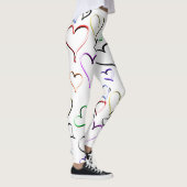 Farbenfrohes Herzen-Muster Leggings (Rechts)