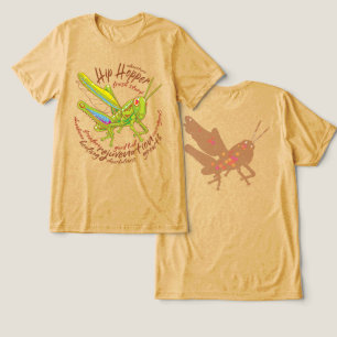 Farbenfrohes Heuschrecken T-Shirt Tri-Blend Shirt