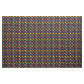 Farbenfrohes Houndstooth-Muster Schwarz Stoff (Yard (91,4 cm))