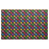 Farbenfrohes Houndstooth-Muster Schwarz Stoff (Fat Quarter (45,7 x 55,9 cm))