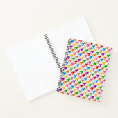 Farbenfrohes Houndstooth-Muster Weiß Notizblock (Innenseite)