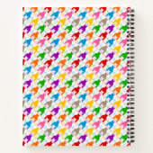Farbenfrohes Houndstooth-Muster Weiß Notizblock (Rückseite)