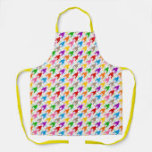 Farbenfrohes Houndstooth-Muster Weiß Schürze (Vorderseite)