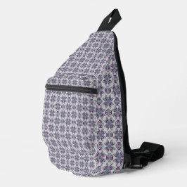 Farbenfrohes Ikat-Blumenmotiv-Muster Crossbody Bag