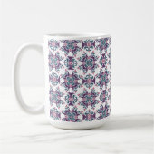 Farbenfrohes Ikat-Blumenmotiv-Muster Kaffeetasse (Links)