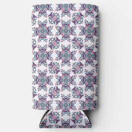 Farbenfrohes Ikat-Blumenmotiv-Muster Selters Dosenkühler