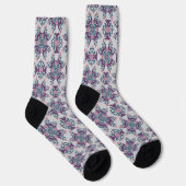 Farbenfrohes Ikat-Blumenmotiv-Muster Socken (Rechts)
