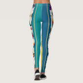 Farbenfrohes indisches Elefantenmuster Boho Leggings (Rückseite)