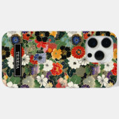Farbenfrohes japanisches Blumenmuster mit Monogram Case-Mate iPhone Hülle (Rückseite (Horizontal))