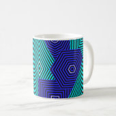 Farbenfrohes Jugendstil-Muster  Kaffeetasse (VorderseiteRechts)