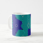 Farbenfrohes Jugendstil-Muster  Kaffeetasse (Vorderseite Links)