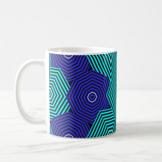 Farbenfrohes Jugendstil-Muster  Kaffeetasse (Links)