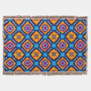 Farbenfrohes Kaleidoskop-Muster Decke