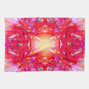 Farbenfrohes Kaleidoskopmuster Geschirrtuch