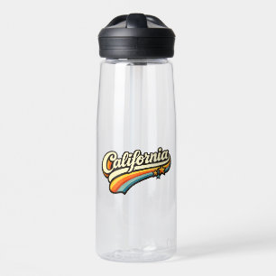 Farbenfrohes kalifornisches Retro-Sonnenuntergangs Trinkflasche