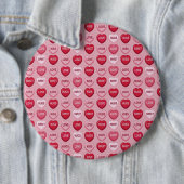 farbenfrohes Kaugummi Valentinstag Herz Muster Button (Beispiel)