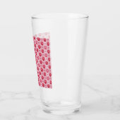 farbenfrohes Kaugummi Valentinstag Herz Muster Glas (Links)