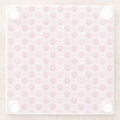 farbenfrohes Kaugummi Valentinstag Herz Muster Glasuntersetzer (Rückseite)