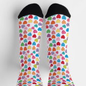 farbenfrohes Kaugummi Valentinstag Herz Muster  Socken (Oben)