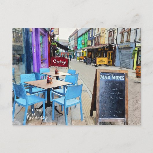 Farbenfrohes Killarney-Irland Postkarte (Vorderseite)