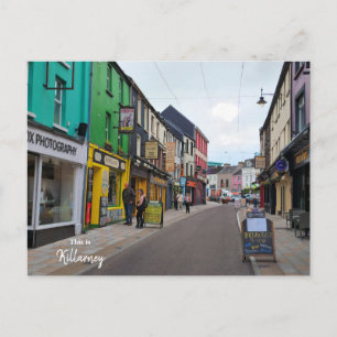 Farbenfrohes Killarney- Irland Postkarte