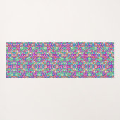 Farbenfrohes, kompliziertes Blumenmuster auf einem Yogamatte (Rückseite (Horizontal))