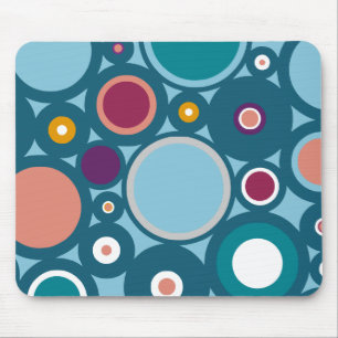 Farbenfrohes Kreis Muster Mousepad