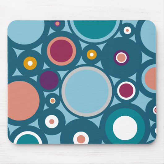 Farbenfrohes Kreis Muster Mousepad (Vorne)