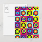 Farbenfrohes Kreis-Muster Postkarte (Vorne/Hinten)