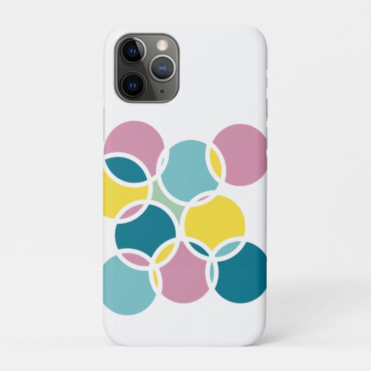 Farbenfrohes Kreisdesign – Lustiger geometrischer  Case-Mate iPhone Hülle (Rückseite)