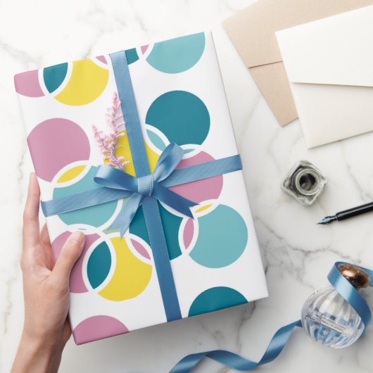 Farbenfrohes Kreisdesign – Lustiger geometrischer  Geschenkpapier (Schenken)